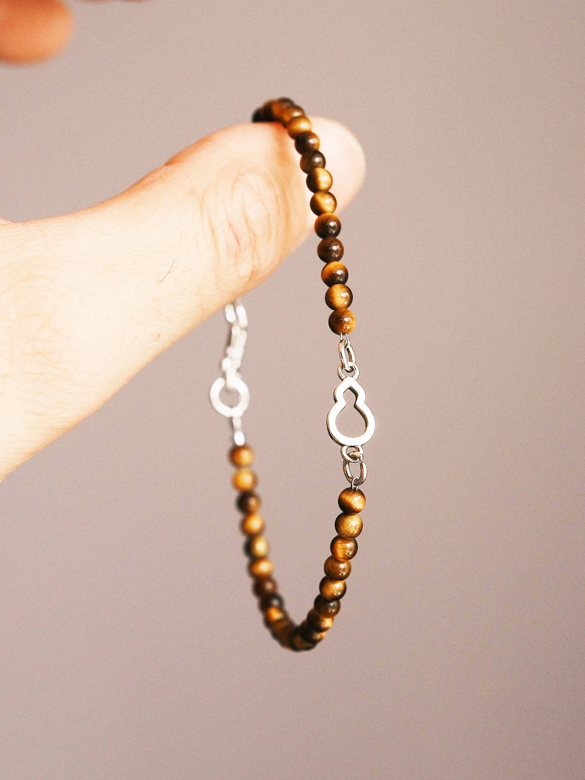 Mineral Soul Series | FuLu Guardian | Tiger Eye & Sterling Silver Bracelet Main image