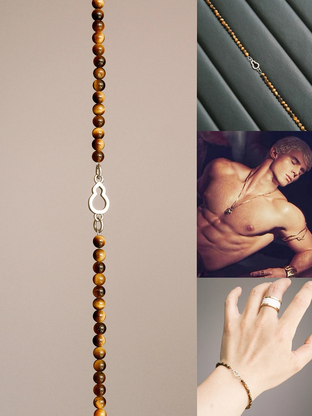 Mineral Soul Series | FuLu Guardian | Tiger Eye & Sterling Silver Bracelet