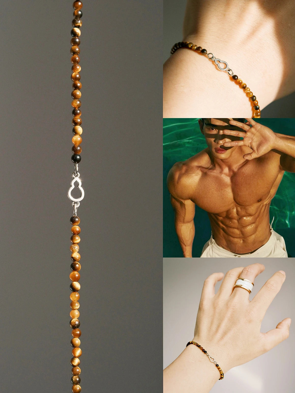 Mineral Soul Series | FuLu Guardian | Tiger Eye & Sterling Silver Bracelet