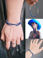 Identity Series | Blue Current | Lapis Lazuli & Sterling Silver Bracelet