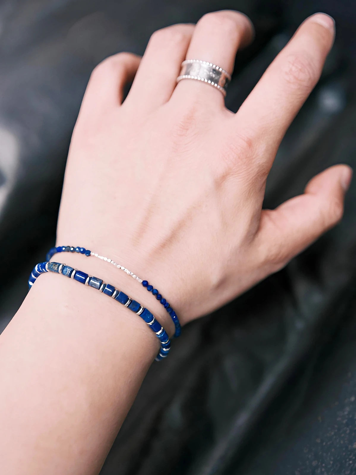 Identity Series | Blue Current | Lapis Lazuli & Sterling Silver Bracelet