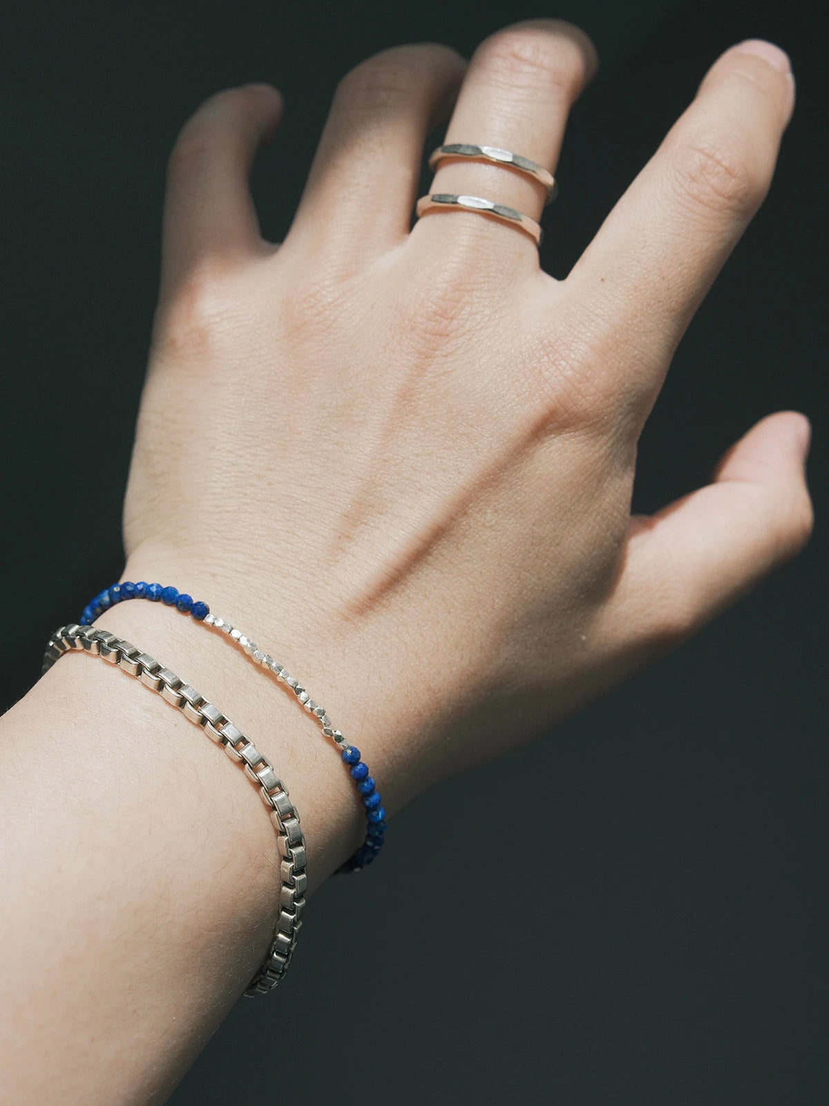 Identity Series | Blue Current | Lapis Lazuli & Sterling Silver Bracelet
