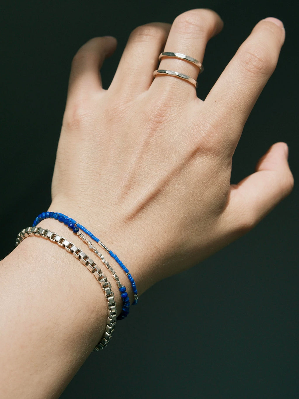 Identity Series | Blue Current | Lapis Lazuli & Sterling Silver Bracelet