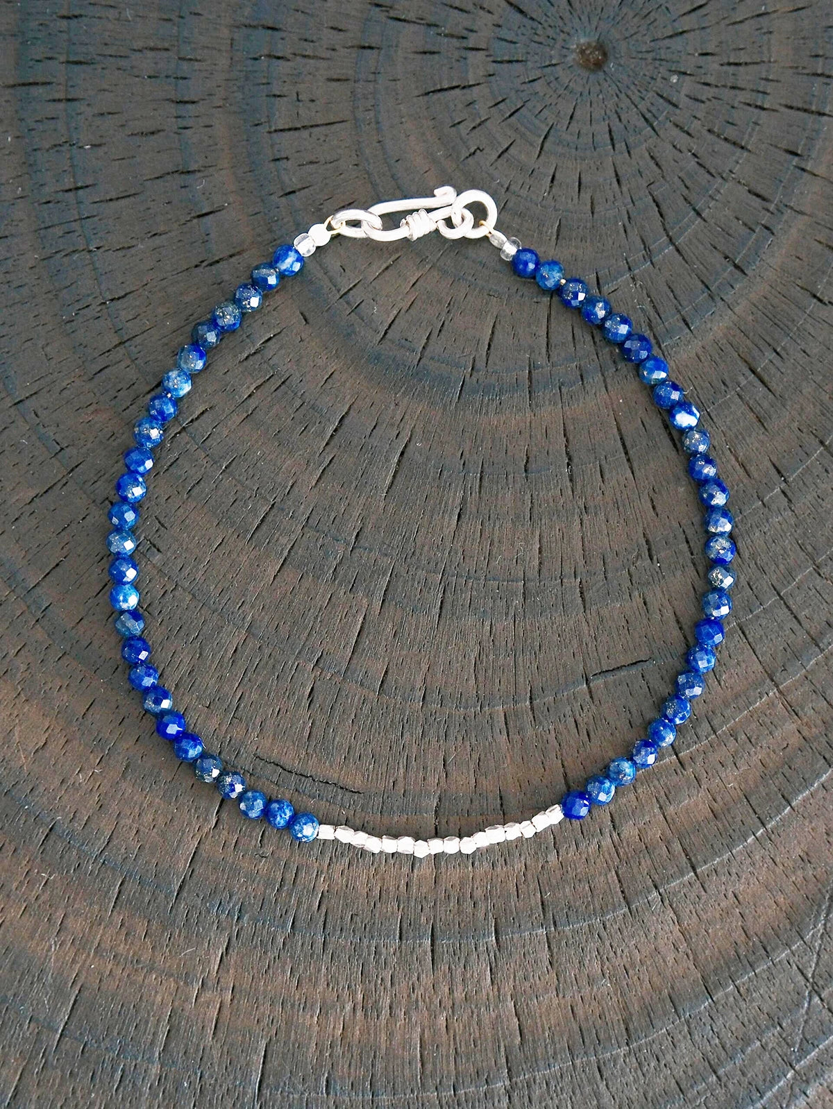 Identity Series | Blue Current | Lapis Lazuli & Sterling Silver Bracelet