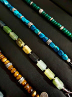 Identity Series | Ocean Wing | Blue Jasper-Style Stone & Sterling Silver Bracelet