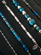 Identity Series | Ocean Wing | Blue Jasper-Style Stone & Sterling Silver Bracelet