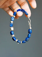 Identity Series | Blue Meteor | Lapis Lazuli & Heavy Silver Bracelet