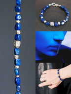 Identity Series | Blue Meteor | Lapis Lazuli & Heavy Silver Bracelet