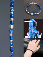 Identity Series | Blue Meteor | Lapis Lazuli & Heavy Silver Bracelet