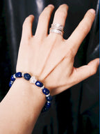 Identity Series | Blue Meteor | Lapis Lazuli & Heavy Silver Bracelet