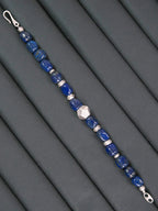 Identity Series | Blue Meteor | Lapis Lazuli & Heavy Silver Bracelet
