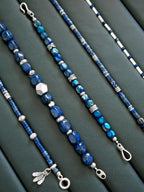 Identity Series | Blue Meteor | Lapis Lazuli & Heavy Silver Bracelet