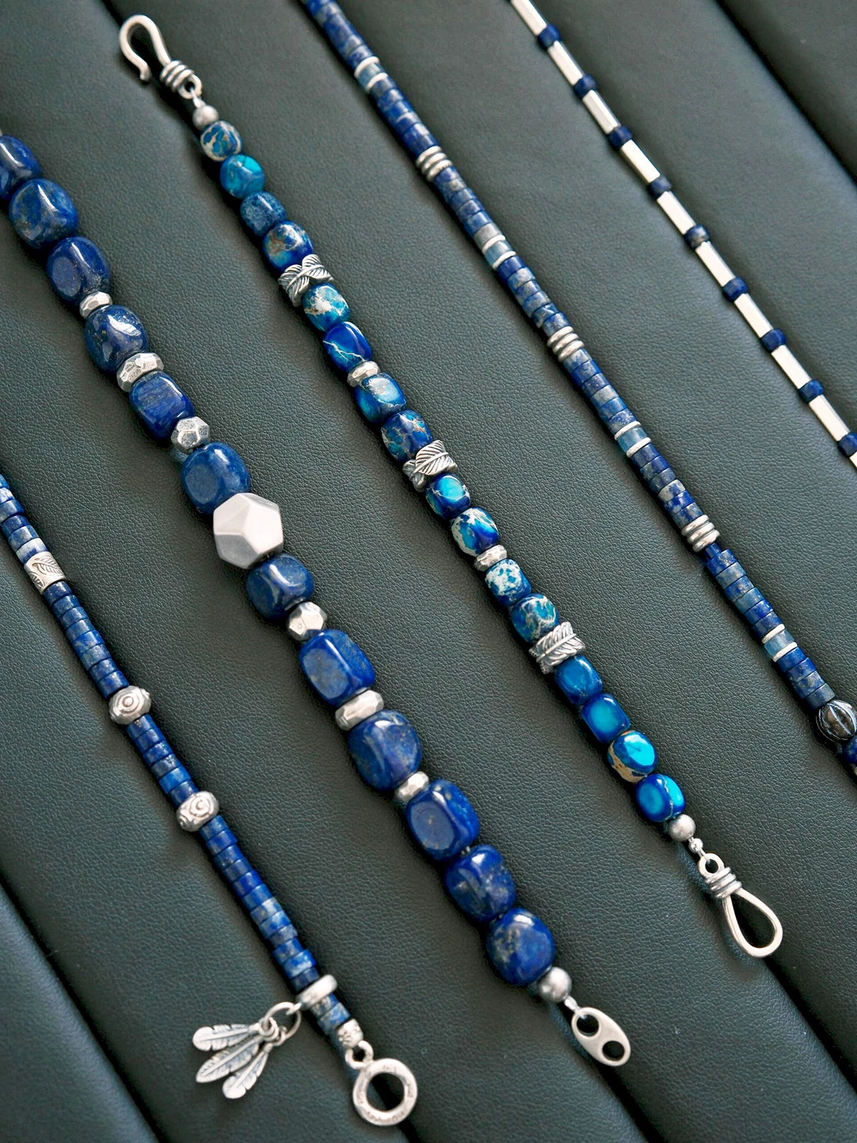 Identity Series | Blue Meteor | Lapis Lazuli & Heavy Silver Bracelet
