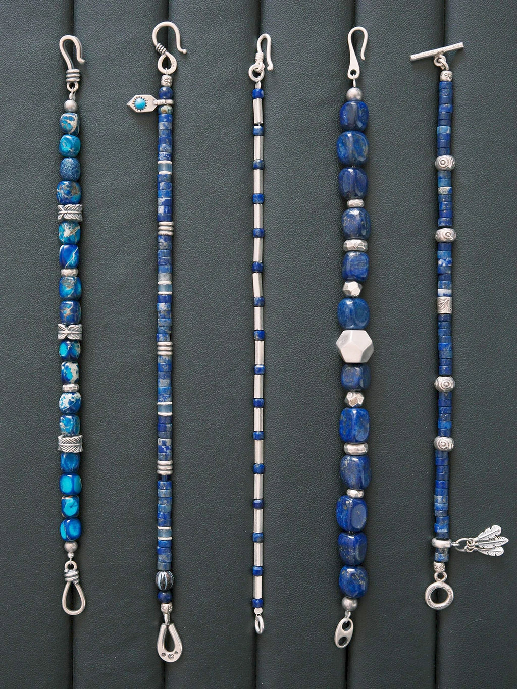 Identity Series | Blue Meteor | Lapis Lazuli & Heavy Silver Bracelet