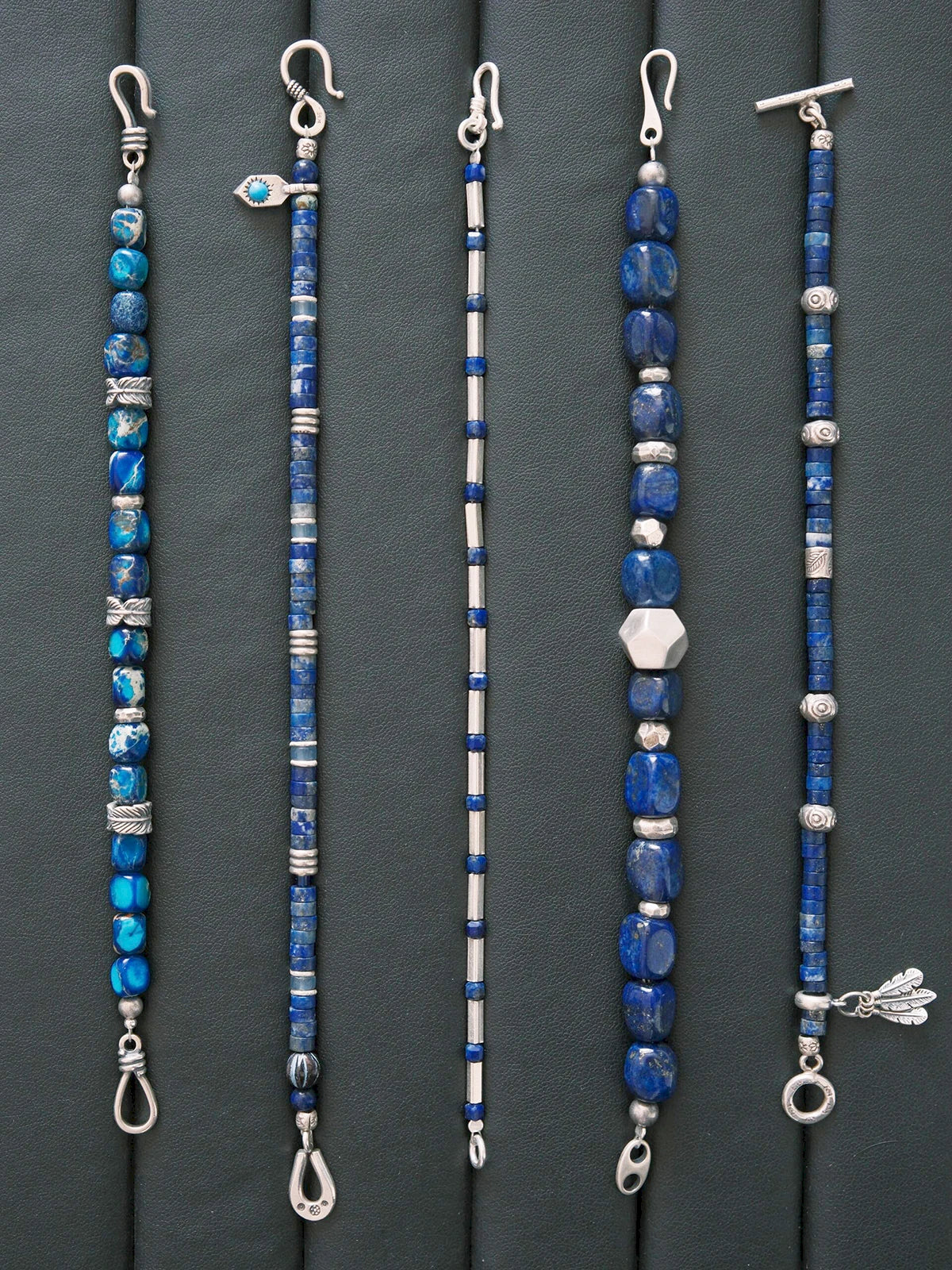 Identity Series | Blue Meteor | Lapis Lazuli & Heavy Silver Bracelet