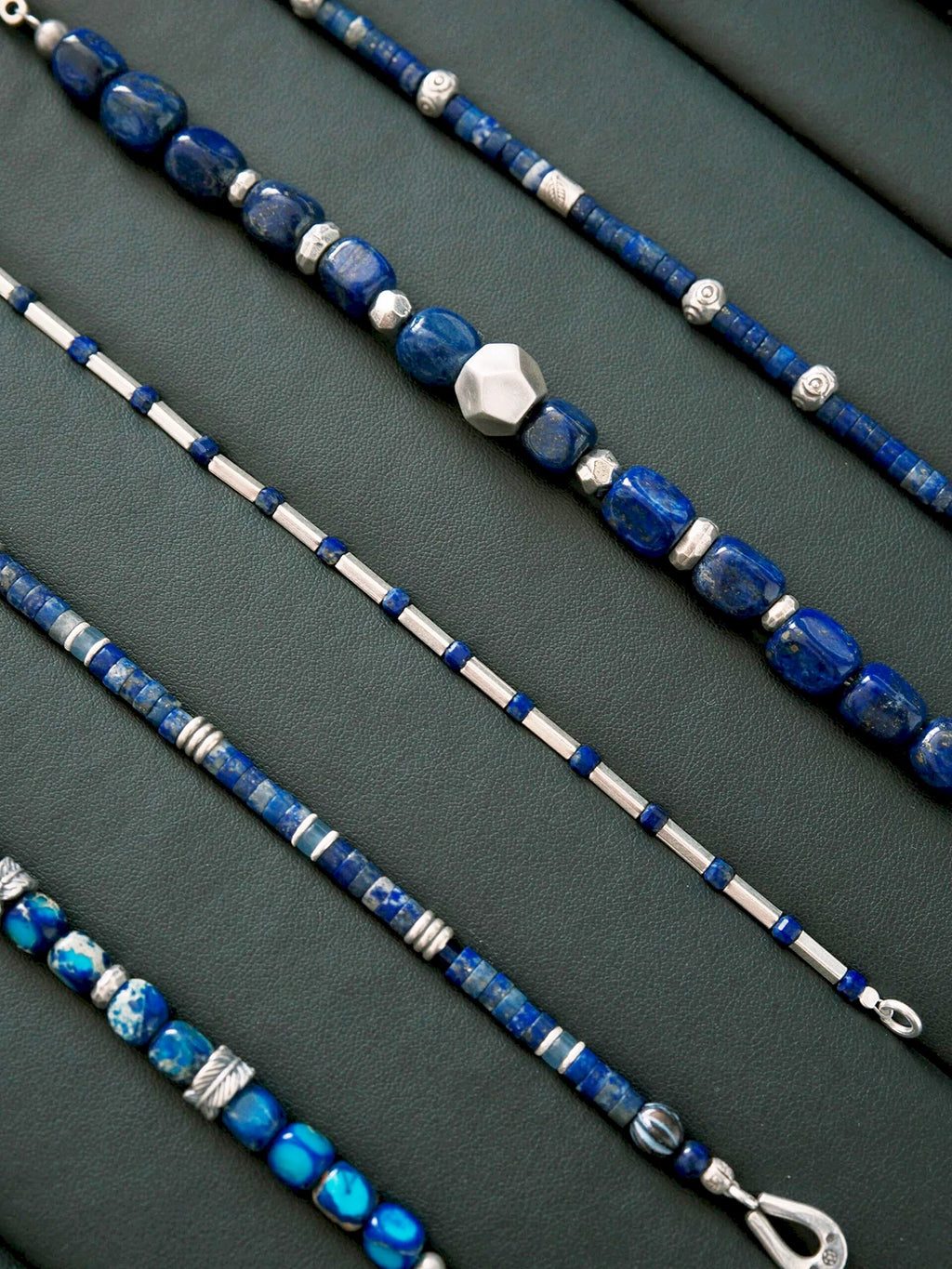 Identity Series | Blue Meteor | Lapis Lazuli & Heavy Silver Bracelet