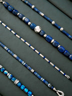 Identity Series | Blue Meteor | Lapis Lazuli & Heavy Silver Bracelet