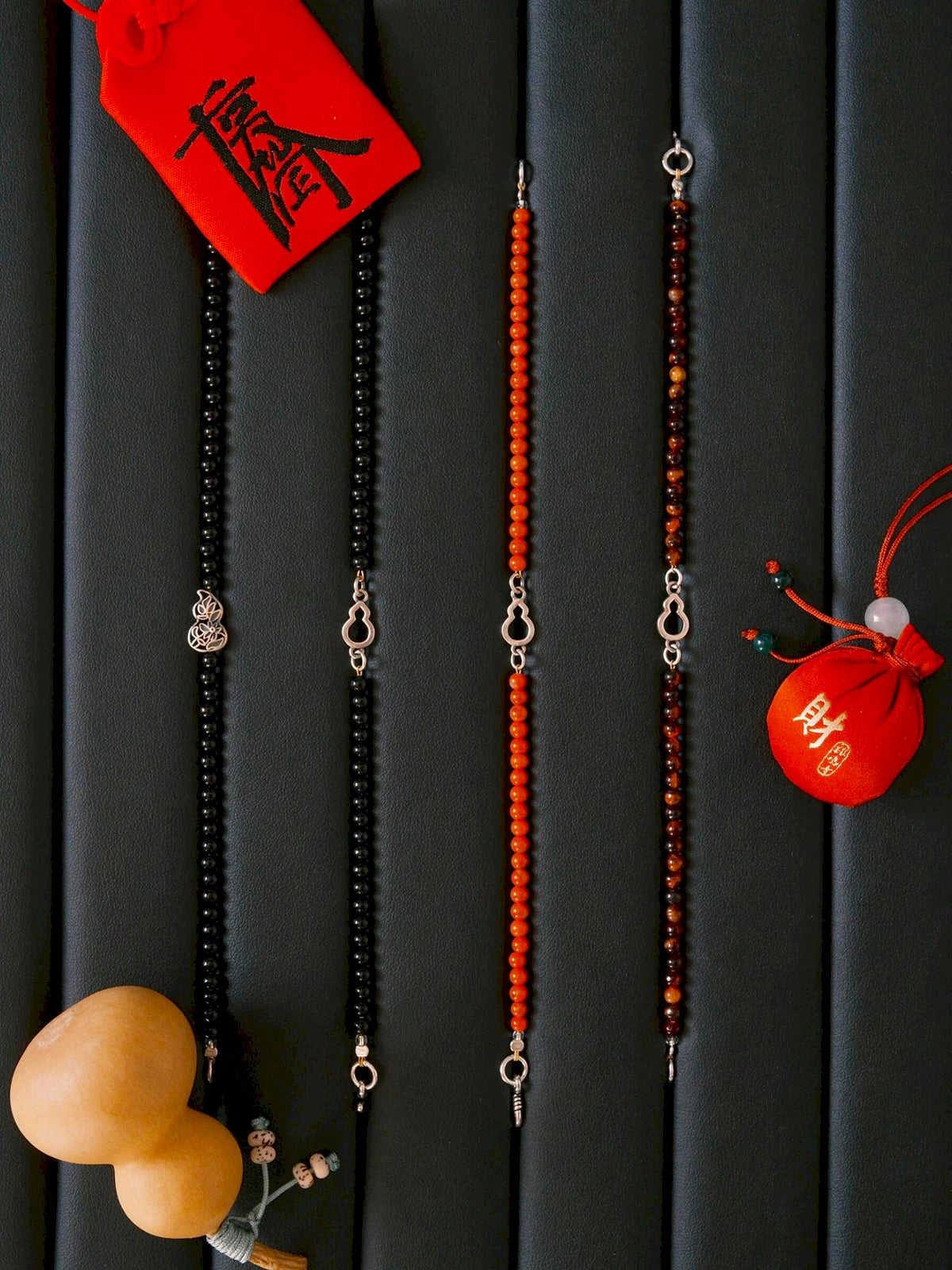 Identity Series | Red FuLu | Nanhong Agate & Sterling Silver Bracelet