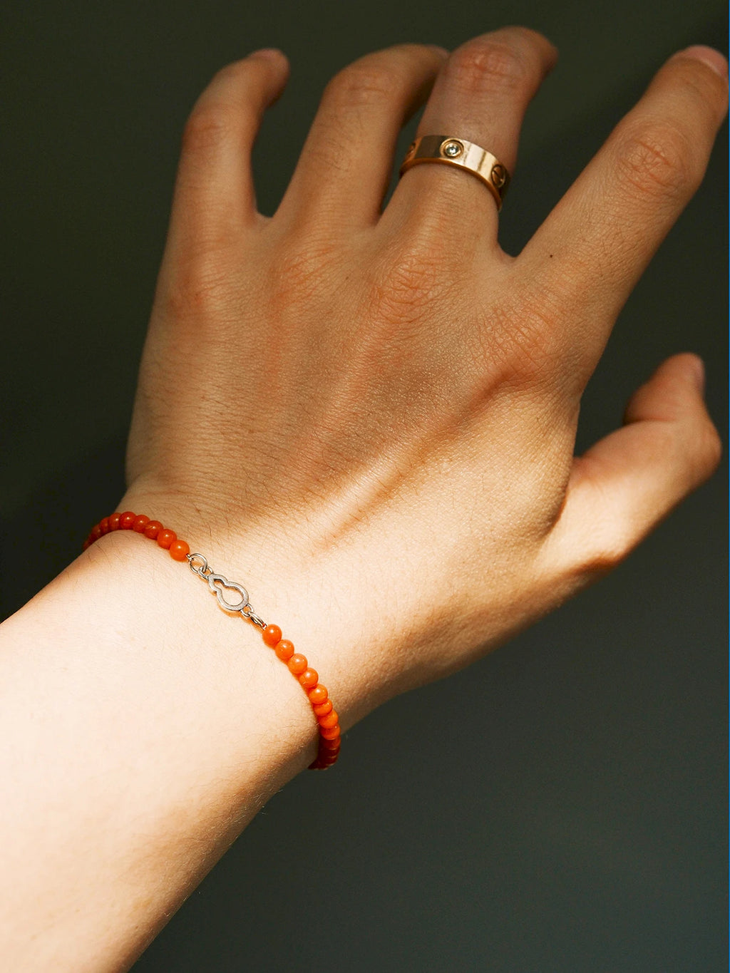 Identity Series | Red FuLu | Nanhong Agate & Sterling Silver Bracelet