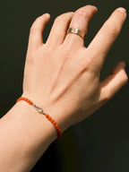 Identity Series | Red FuLu | Nanhong Agate & Sterling Silver Bracelet