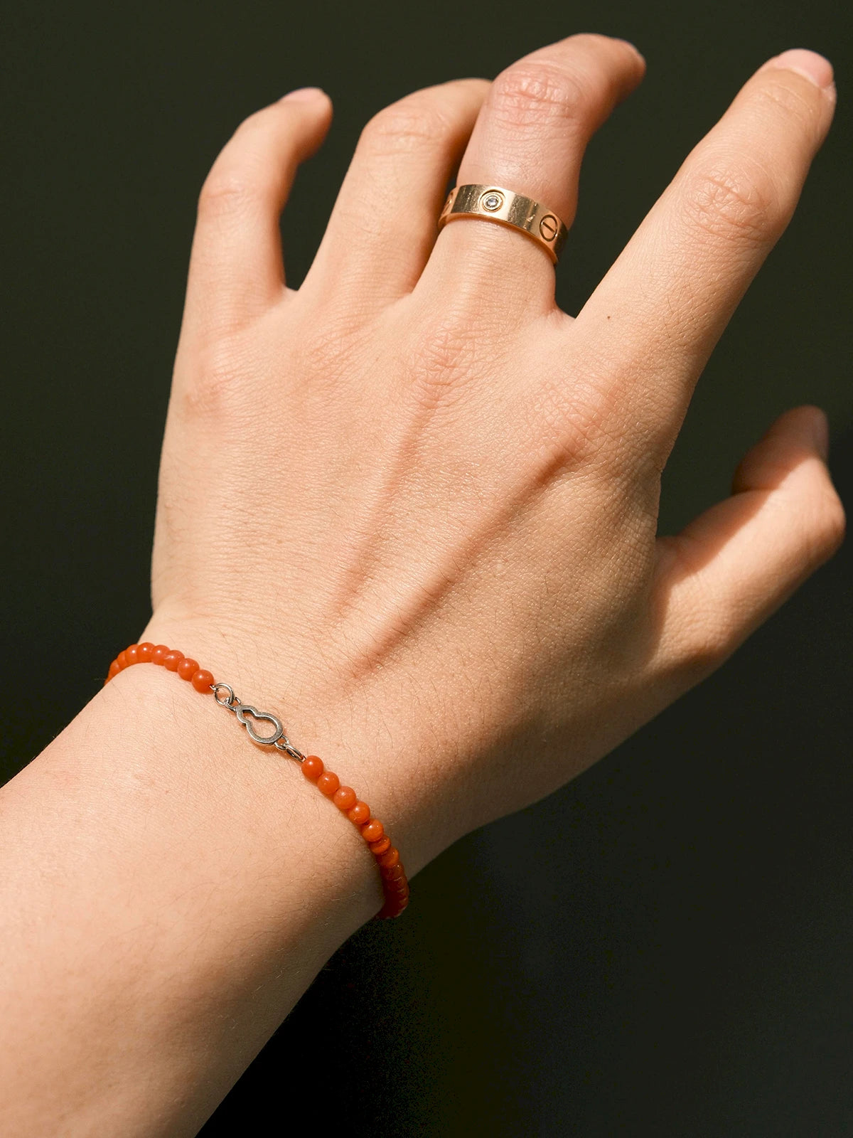 Identity Series | Red FuLu | Nanhong Agate & Sterling Silver Bracelet