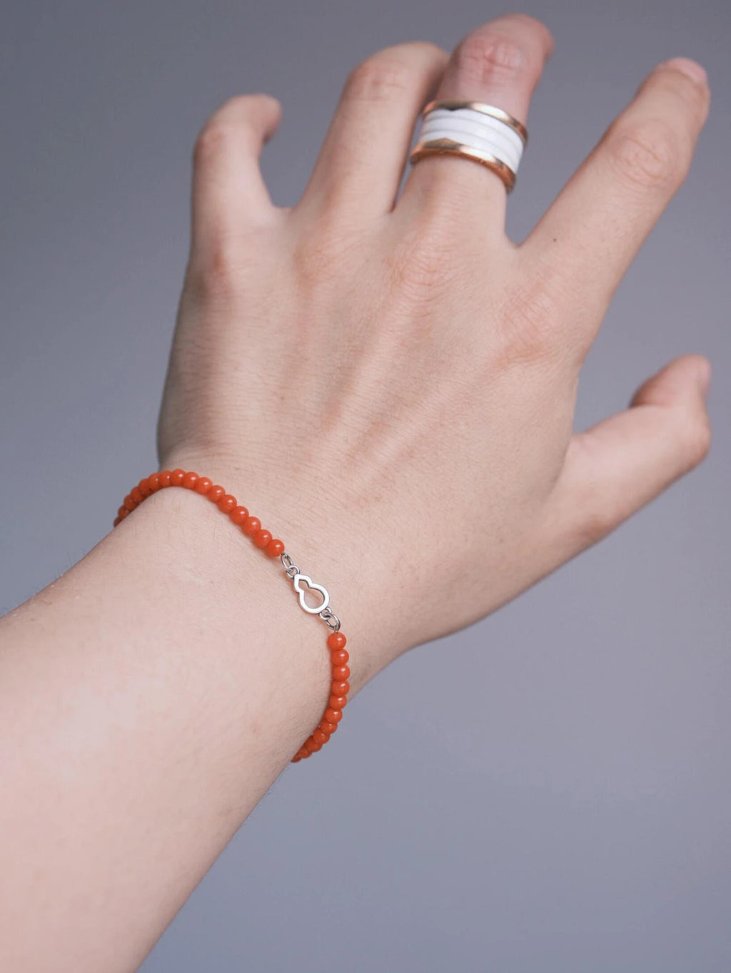 Identity Series | Red FuLu | Nanhong Agate & Sterling Silver Bracelet