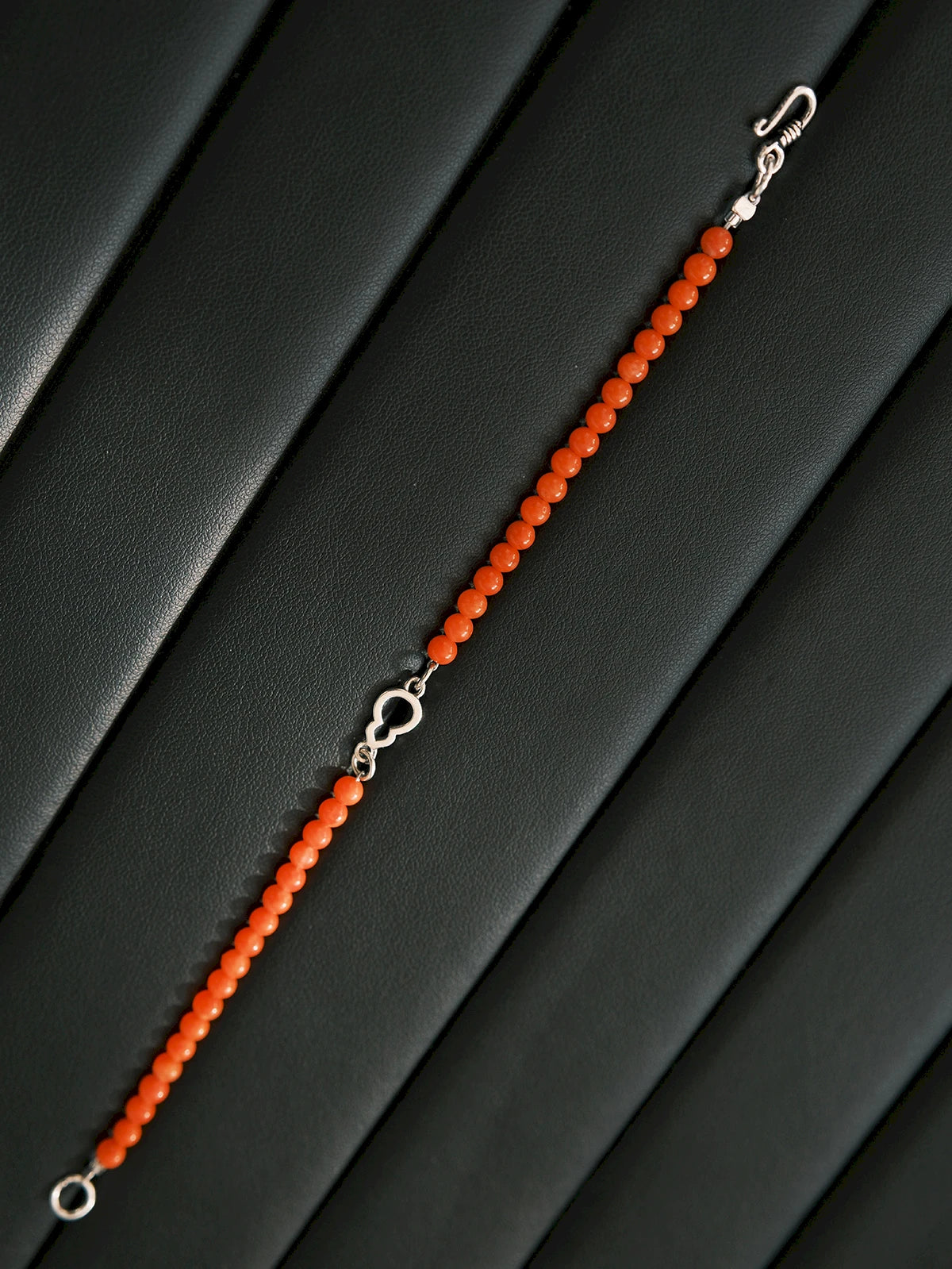 Identity Series | Red FuLu | Nanhong Agate & Sterling Silver Bracelet