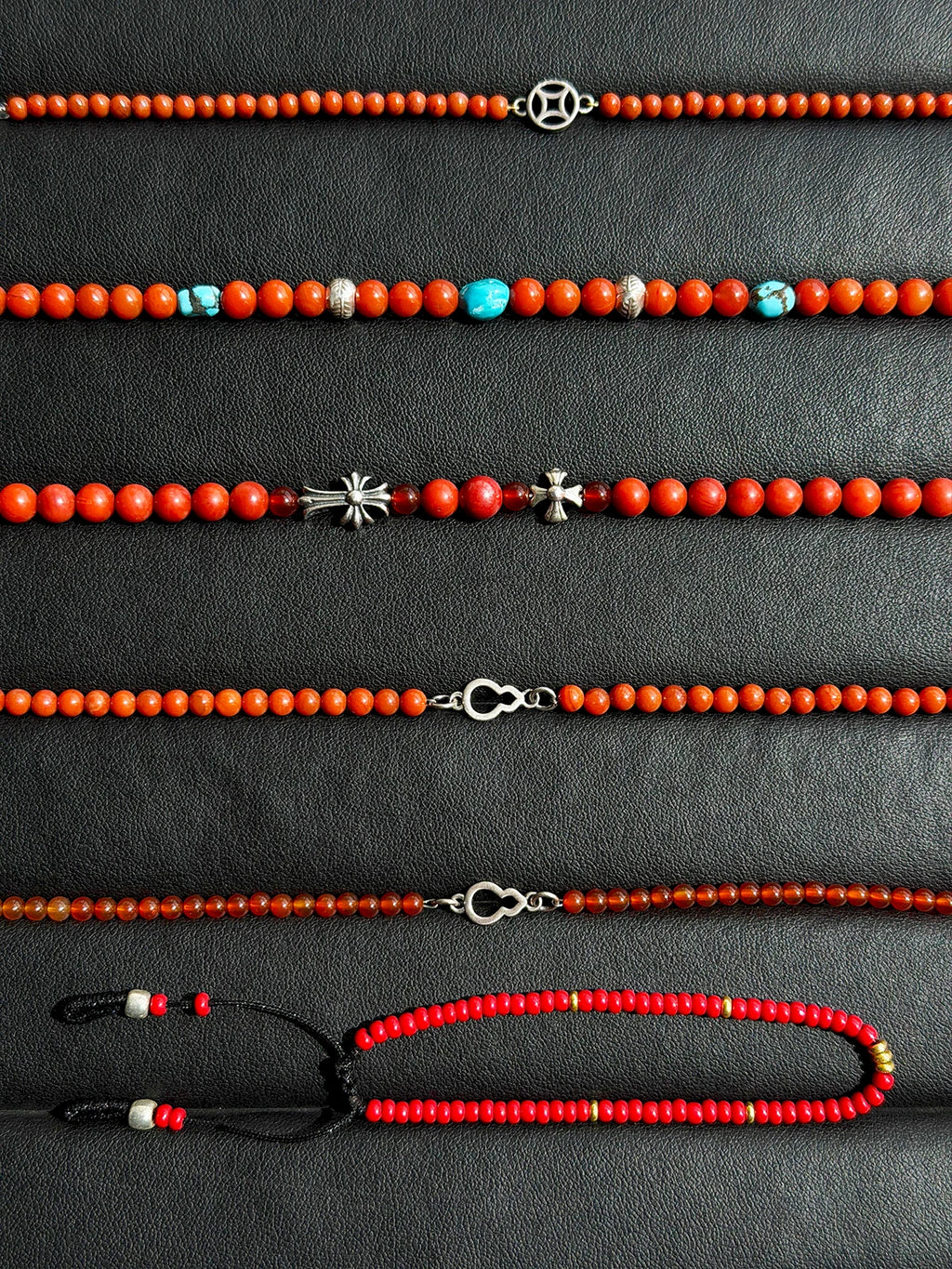 Identity Series | Red FuLu | Nanhong Agate & Sterling Silver Bracelet