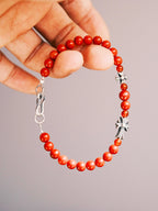 Identity Series | Red Creed | Coral, Cinnabar & Sterling Silver Bracelet