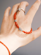 Identity Series | Red Creed | Coral, Cinnabar & Sterling Silver Bracelet
