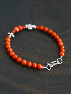 Identity Series | Red Creed | Coral, Cinnabar & Sterling Silver Bracelet