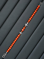 Identity Series | Red Creed | Coral, Cinnabar & Sterling Silver Bracelet