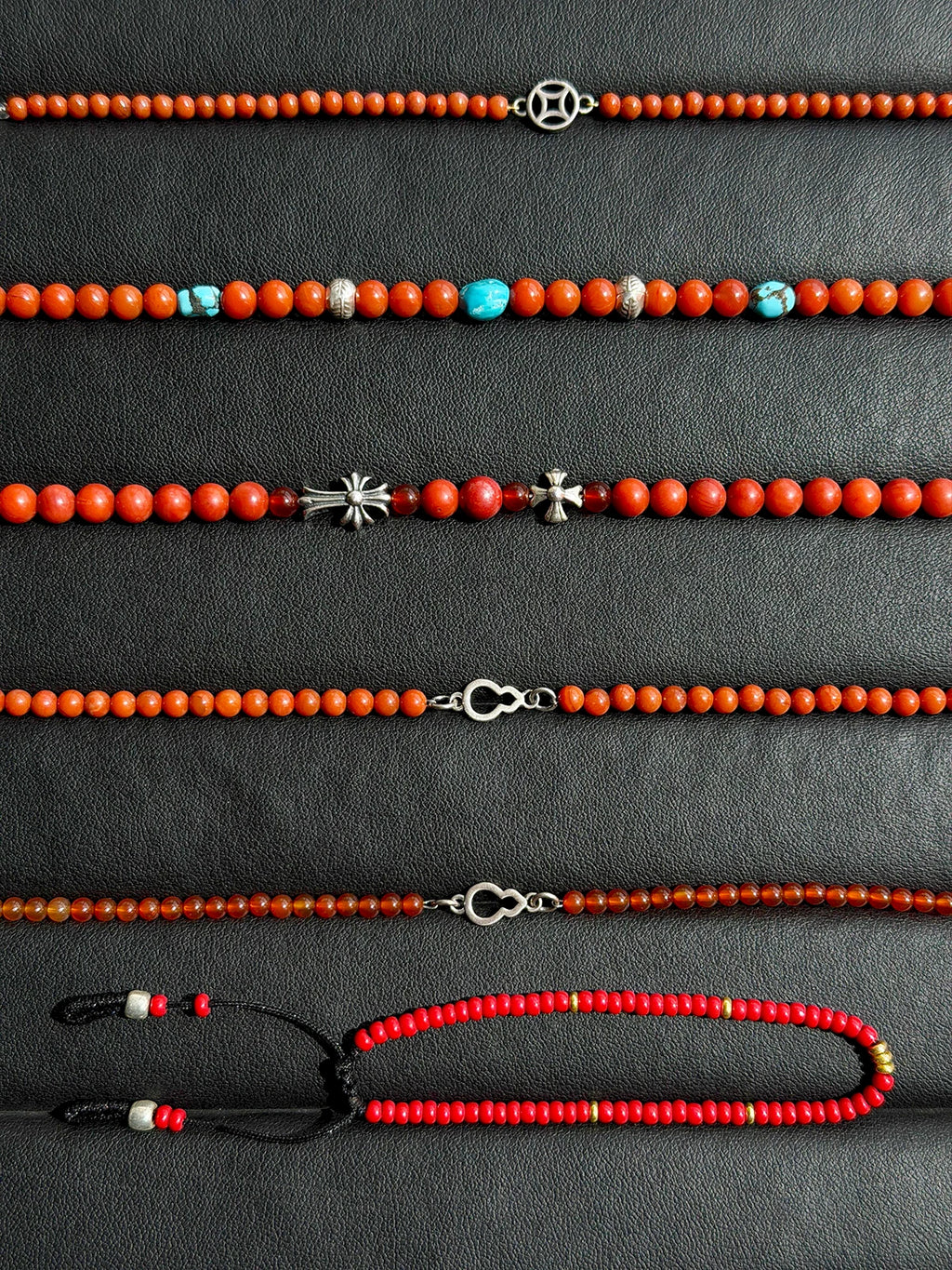 Identity Series | Red Creed | Coral, Cinnabar & Sterling Silver Bracelet