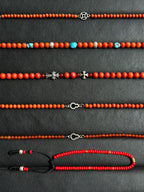 Identity Series | Red Creed | Coral, Cinnabar & Sterling Silver Bracelet