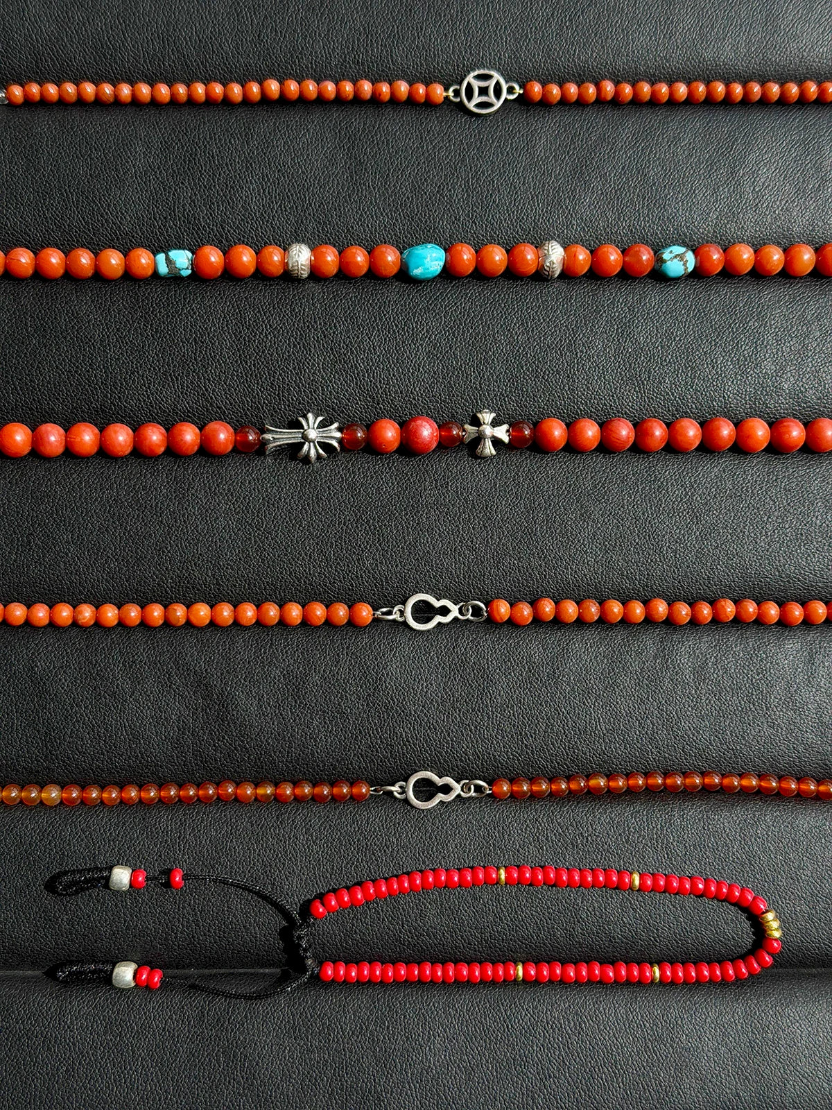 Identity Series | Red Creed | Coral, Cinnabar & Sterling Silver Bracelet