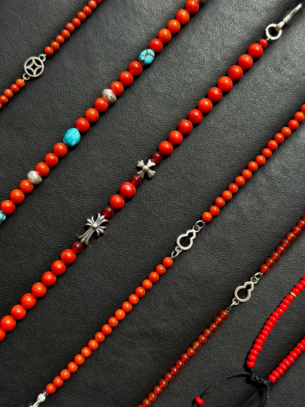 Identity Series | Red Creed | Coral, Cinnabar & Sterling Silver Bracelet