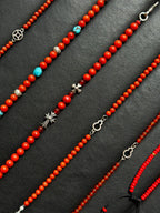 Identity Series | Red Creed | Coral, Cinnabar & Sterling Silver Bracelet