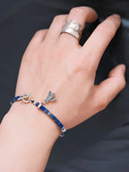Identity Series | Blue Feather | Lapis Lazuli & Sterling Silver Bracelet
