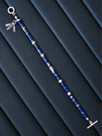 Identity Series | Blue Feather | Lapis Lazuli & Sterling Silver Bracelet