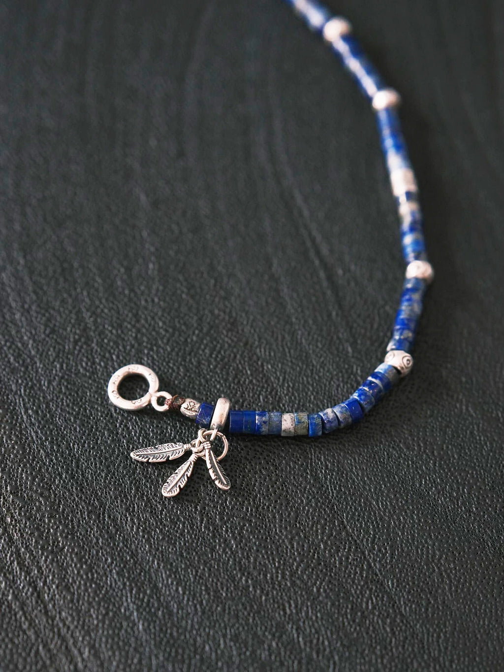 Identity Series | Blue Feather | Lapis Lazuli & Sterling Silver Bracelet