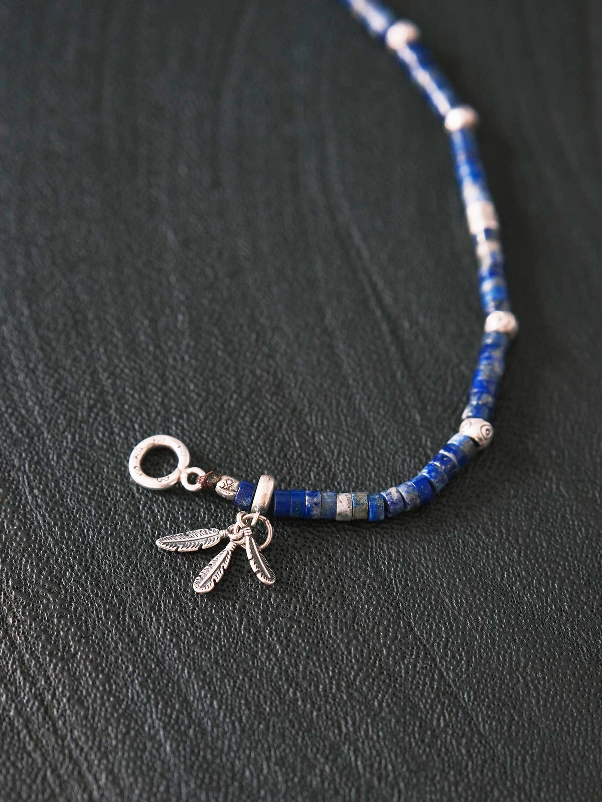 Identity Series | Blue Feather | Lapis Lazuli & Sterling Silver Bracelet