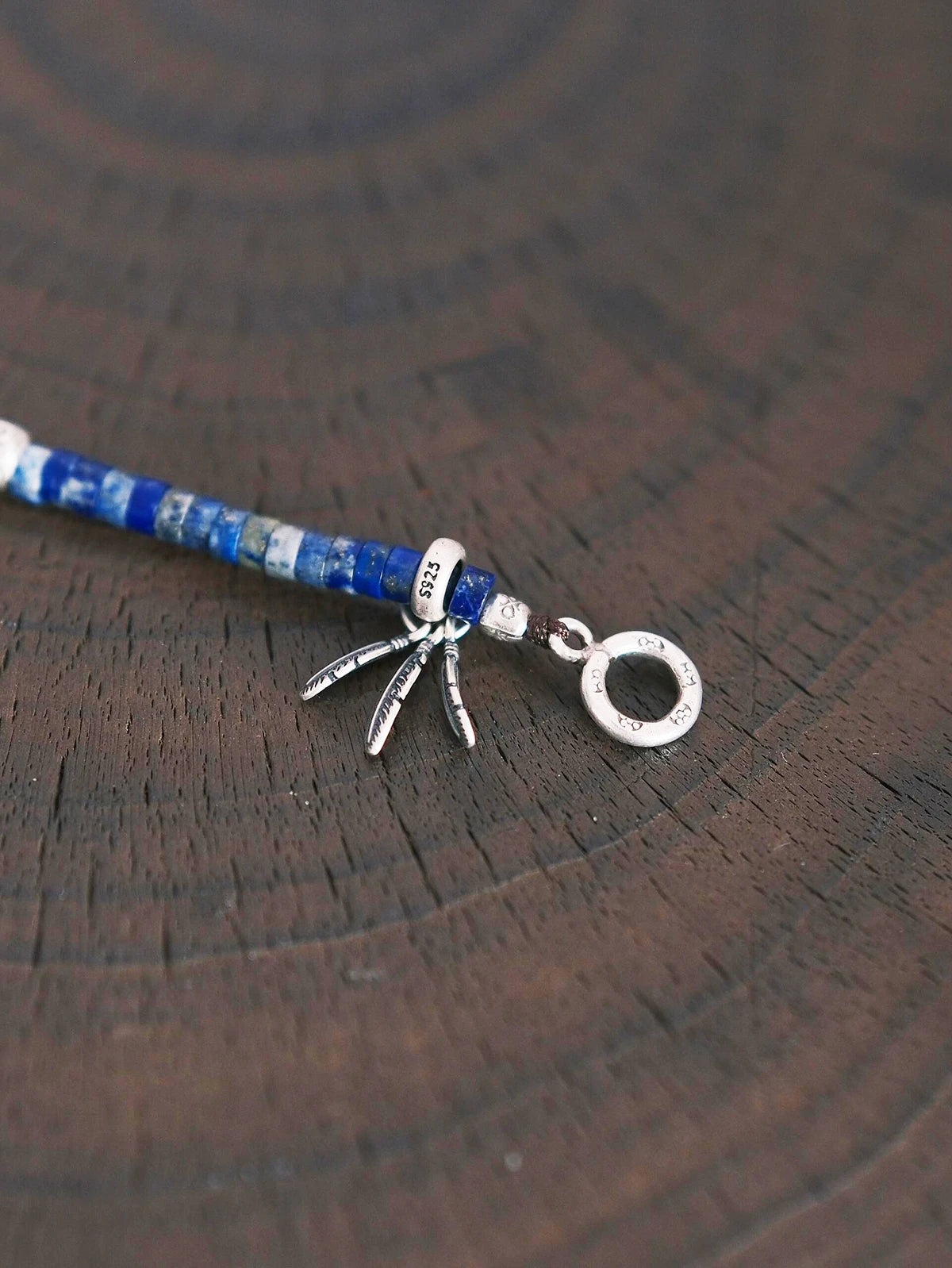 Identity Series | Blue Feather | Lapis Lazuli & Sterling Silver Bracelet