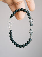 Urban Stoic Series | Black Reliquary | Black Onyx & Sterling Silver Bracelet