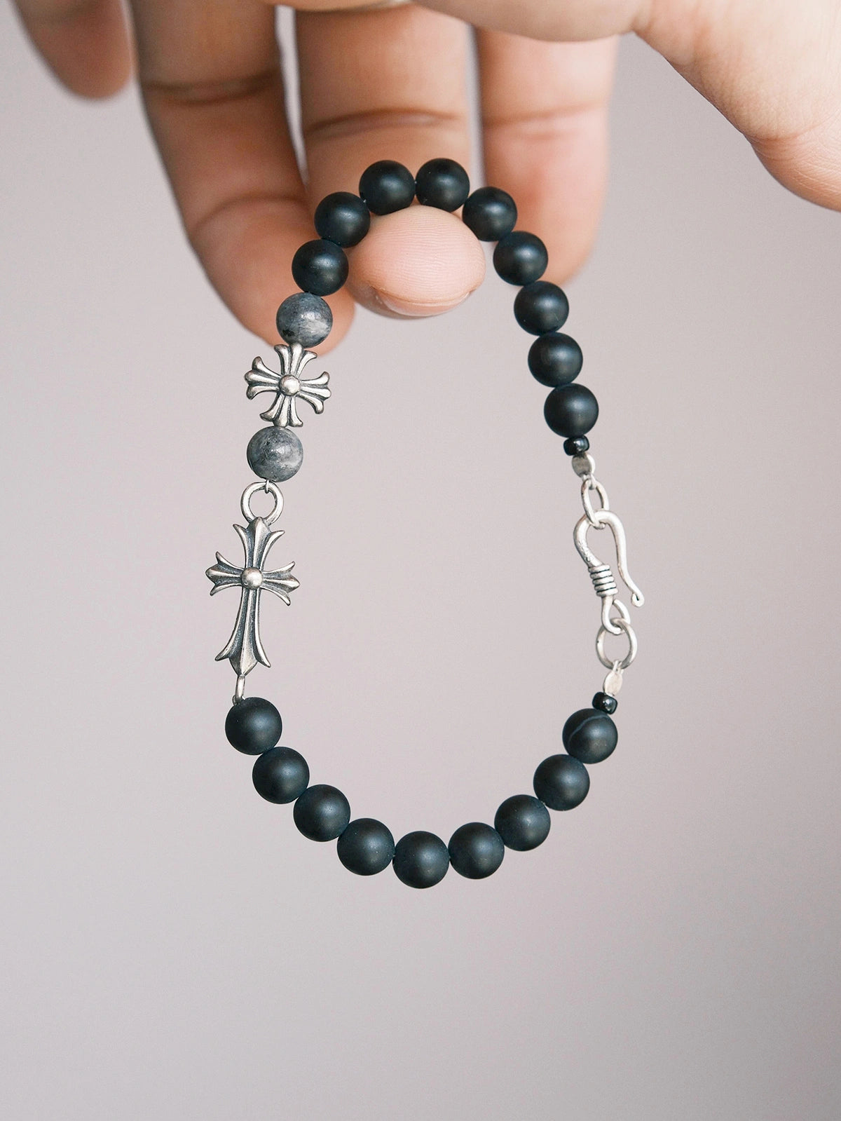 Urban Stoic Series | Black Reliquary | Black Onyx & Sterling Silver Bracelet Main image