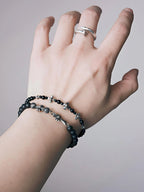 Urban Stoic Series | Black Reliquary | Black Onyx & Sterling Silver Bracelet