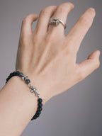 Urban Stoic Series | Black Reliquary | Black Onyx & Sterling Silver Bracelet