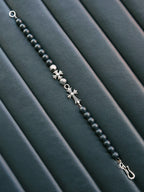 Urban Stoic Series | Black Reliquary | Black Onyx & Sterling Silver Bracelet