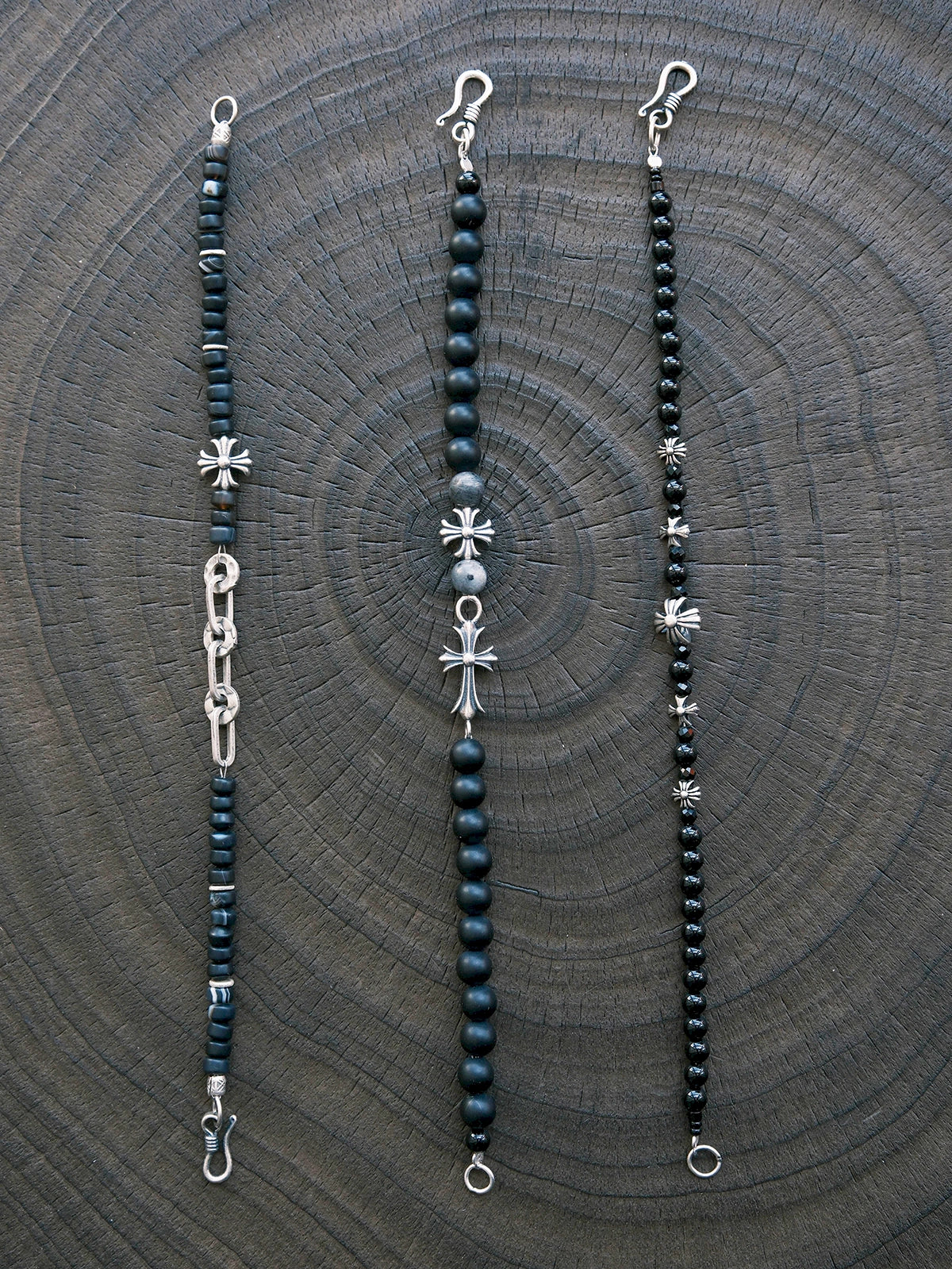 Urban Stoic Series | Black Reliquary | Black Onyx & Sterling Silver Bracelet