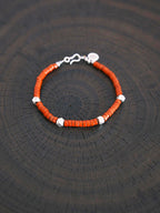 Identity Series | Sunward Creed | Bloodstone (Oriental Jasper) & Hammered Sterling Silver Bracelet
