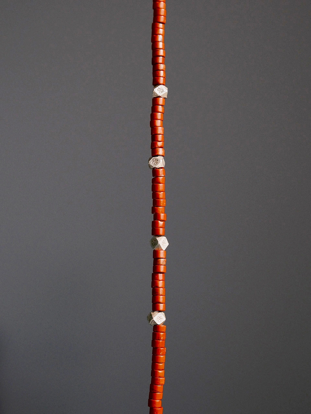 Identity Series | Sunward Creed | Bloodstone (Oriental Jasper) & Hammered Sterling Silver Bracelet